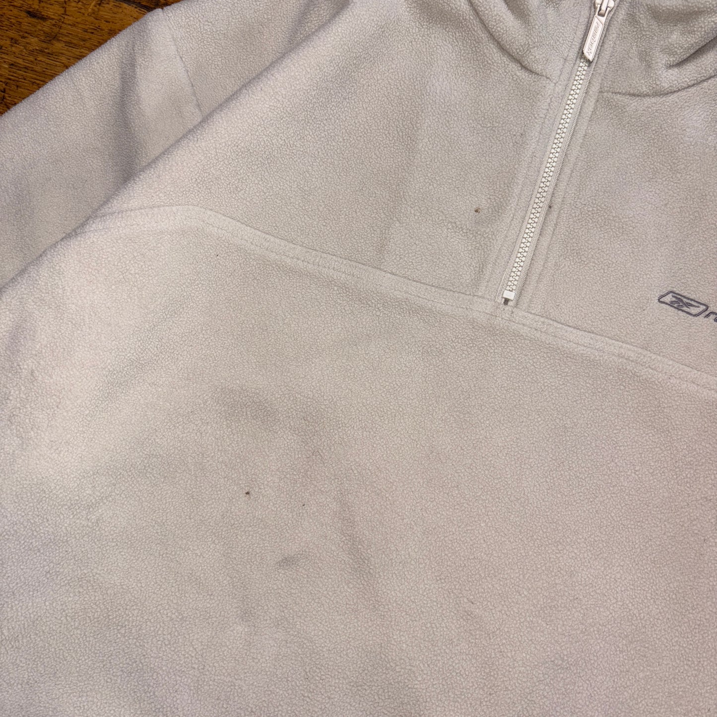 Vintage Reebok Cream Fleece Embroidered Sweatshirt - XL