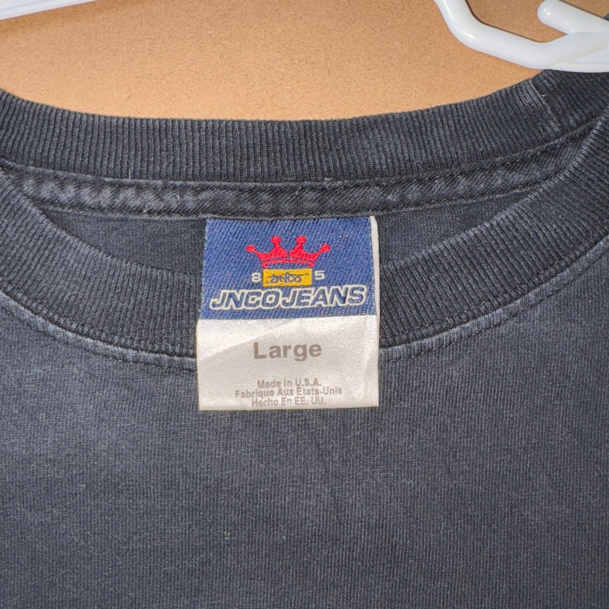 JNCO Black Flames Skull Hip Hop Y2K Graphic T-Shirt - M