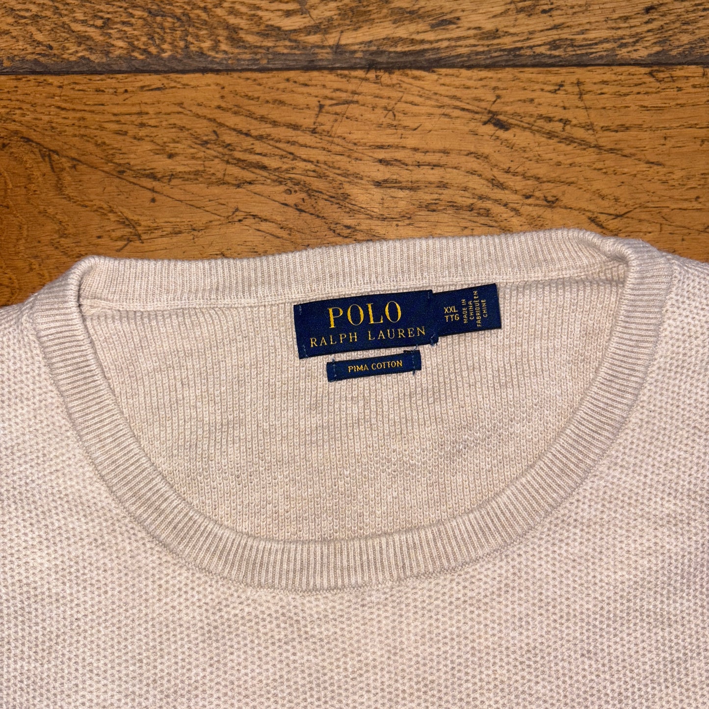 Vintage Ralph Lauren Cream Knit Jumper - 2XL