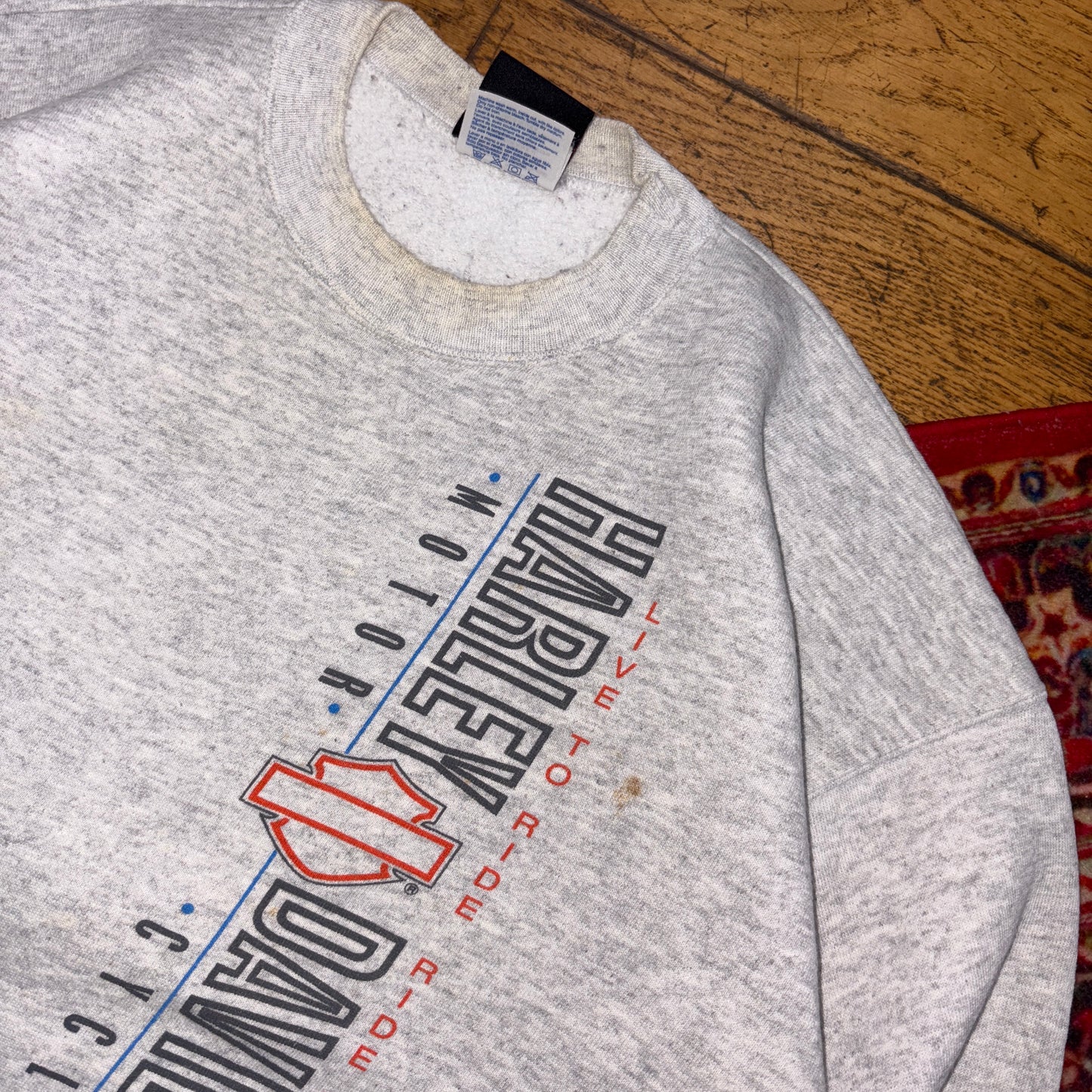 Vintage 1996 Harley Davidson Grey Hanes Graphic Sweatshirt - M