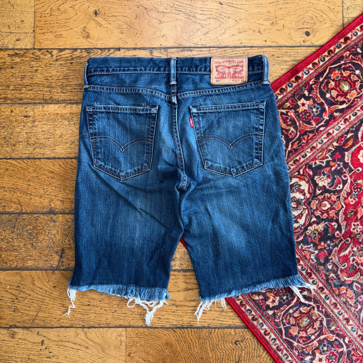Vintage Levis 511 Slim Blue Denim Shorts - 32