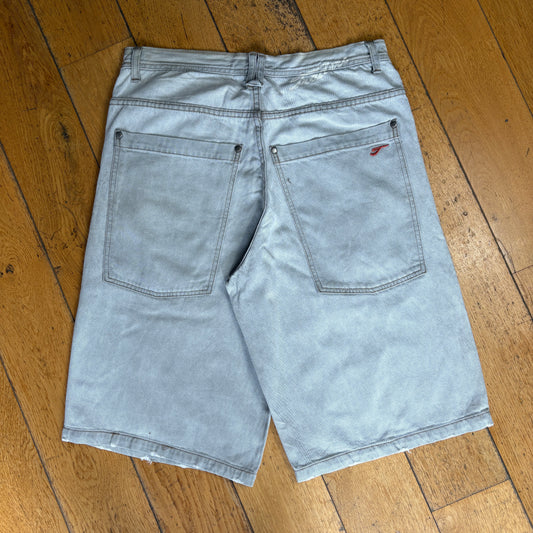 Vintage Traders Embroidered Hip Hop Blue Baggy Shorts Jorts - 32