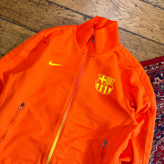 Vintage Barcelona Nike Football Orange Tracksuit Track Shell Jacket - S