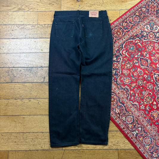 Vintage Levis 751 Black Baggy Denim Jeans - 36