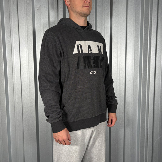 Oakley Black Grey Hoodie Sweatshirt - XL