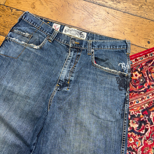 Vintage Billabong Surfwear Hip Hop Blue Baggy Shorts Jorts - 36