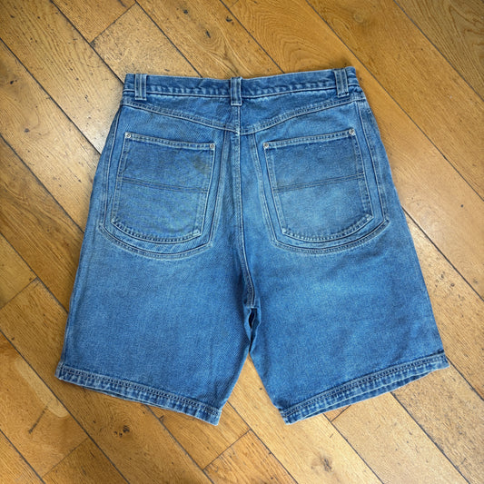 Vintage Break Down Hip Hop Blue Baggy Shorts Jorts - 38