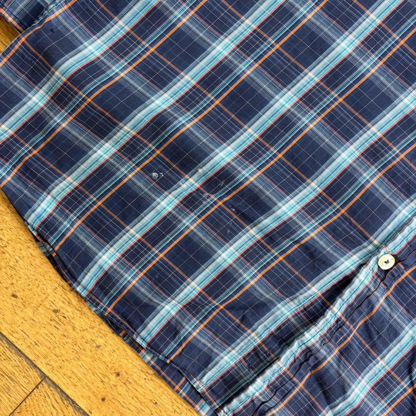 Vintage Tommy Hilfiger Blue Check Embroidered Shirt - L