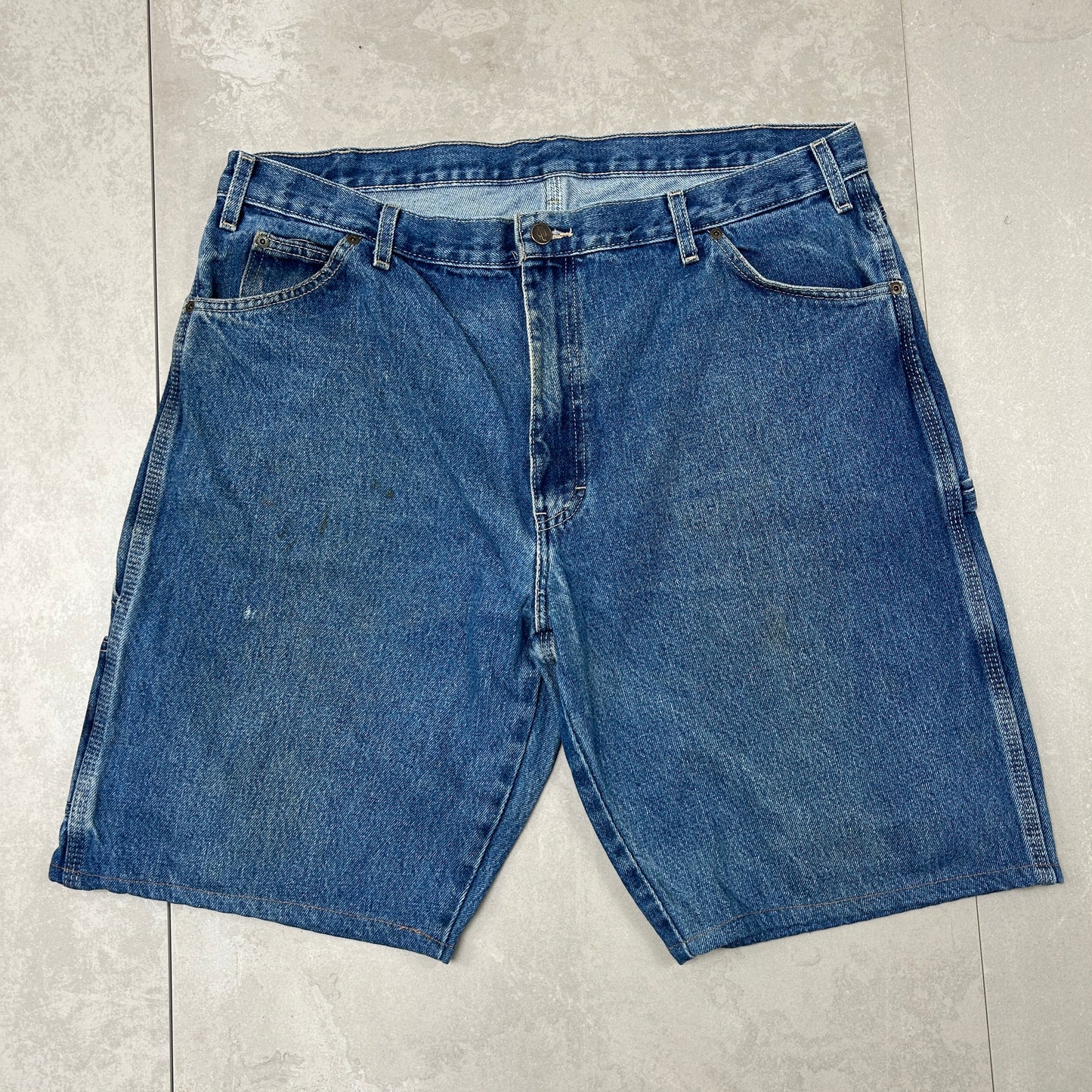 Vintage Dickies Workwear Carpenter Blue Baggy Shorts - 40