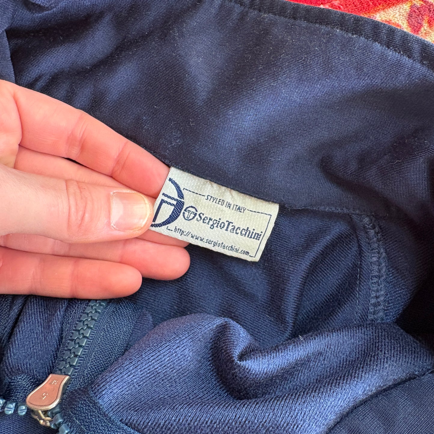 Vintage Navy Sergio Tacchini Tracksuit Track Shell Jacket - XL