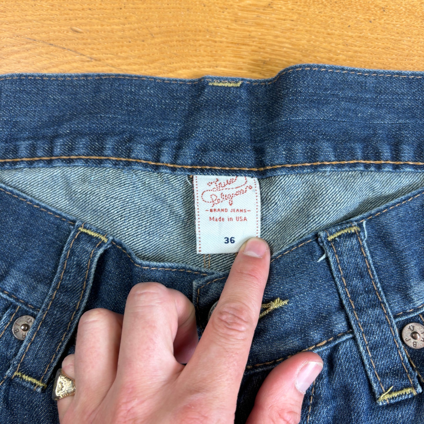 Vintage True Religion Blue Baggy Embroidered Y2K Shorts Jorts - 36