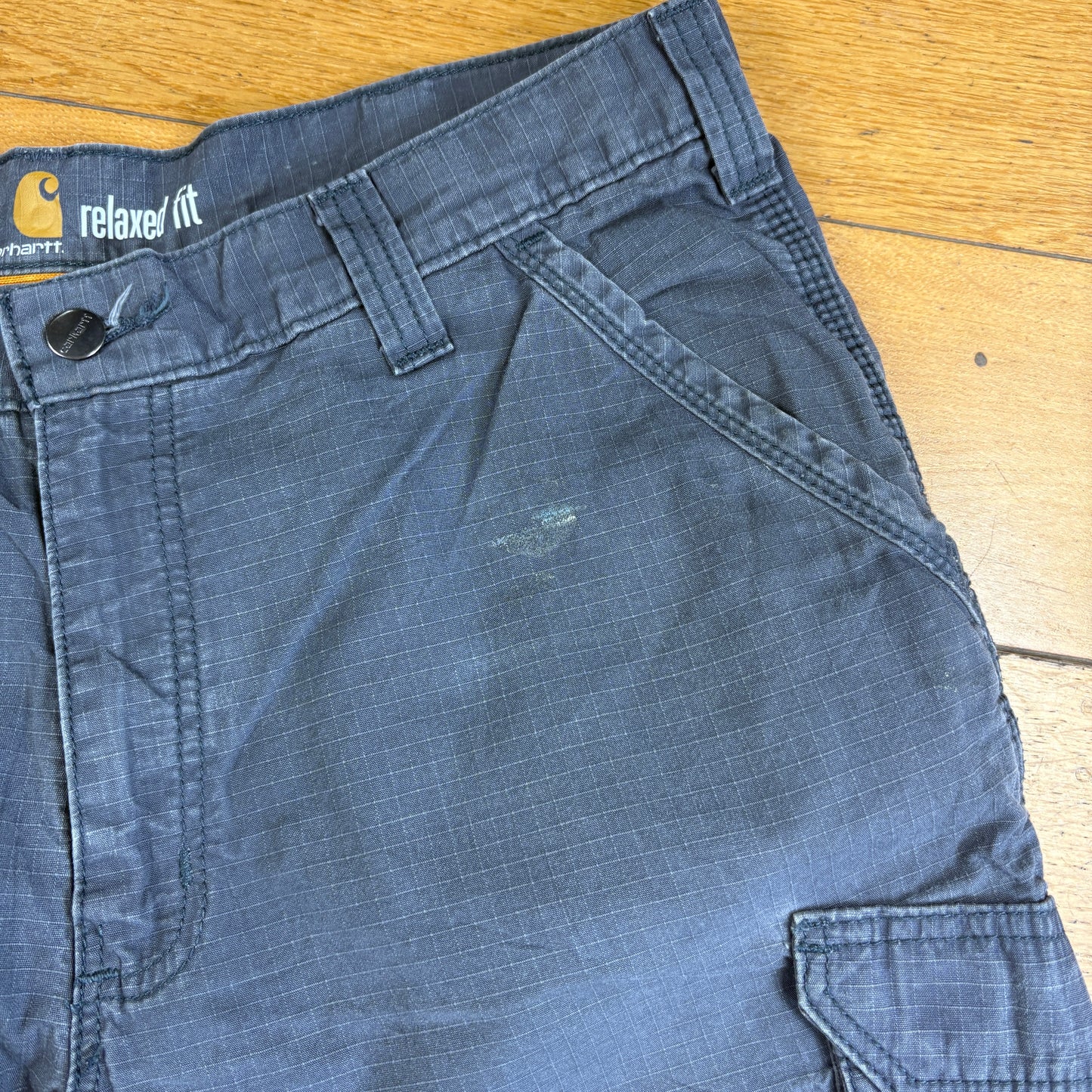 Vintage Carhartt Grey Workwear Baggy Carpenter Shorts - 36