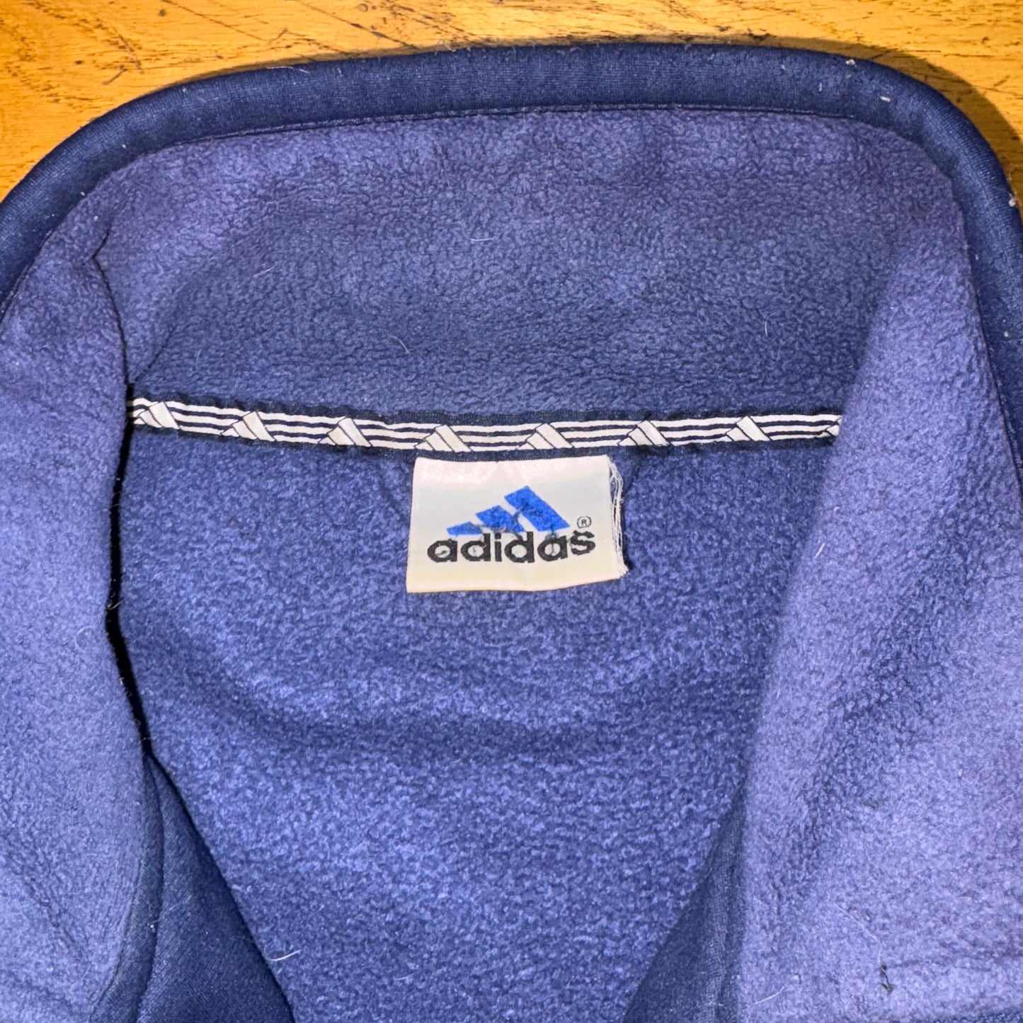 Vintage 90s Adidas Navy Fleece Embroidered Sweatshirt - XL