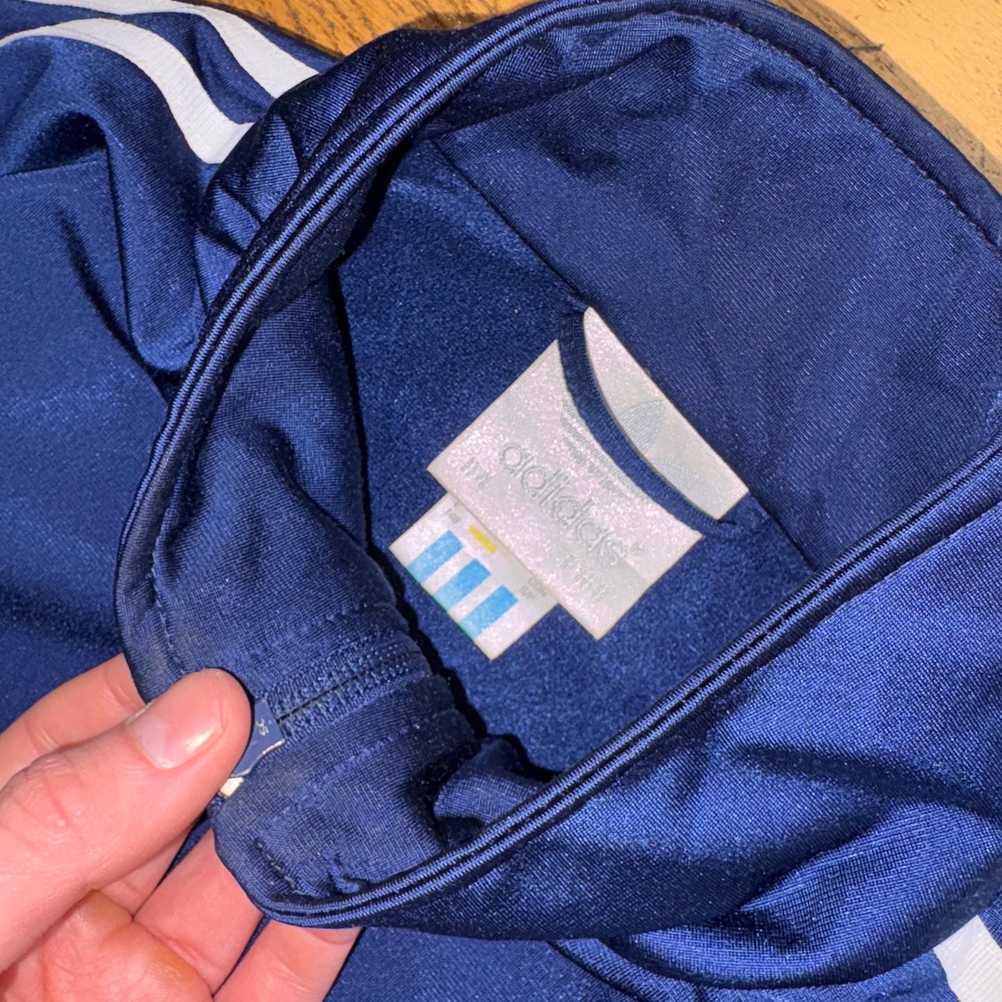 Vintage 90s Adidas Navy Tracksuit Track Jacket - M