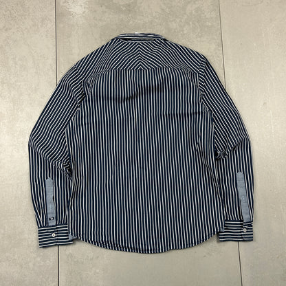 Vintage Diesel Striped Pinstripe Button Up Navy Shirt - M