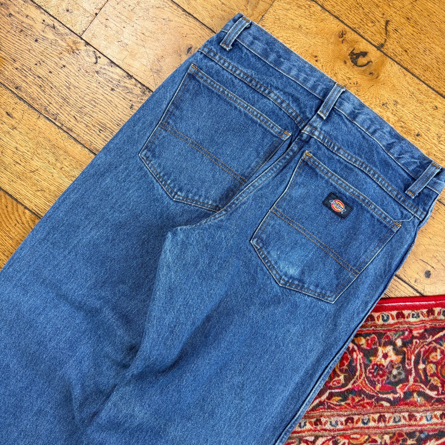 Vintage Dickies Blue Workwear Carpenter Baggy Jeans - 32