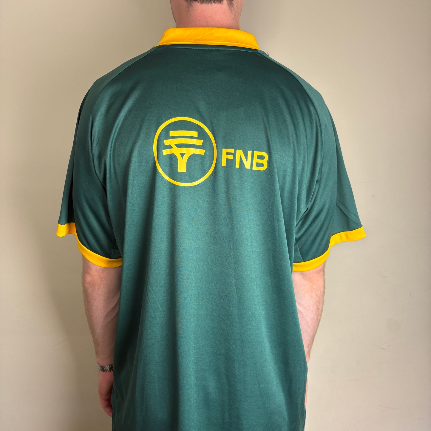 Vintage South Africa Springboks Green Rugby Nike Polo Shirt - 2XL