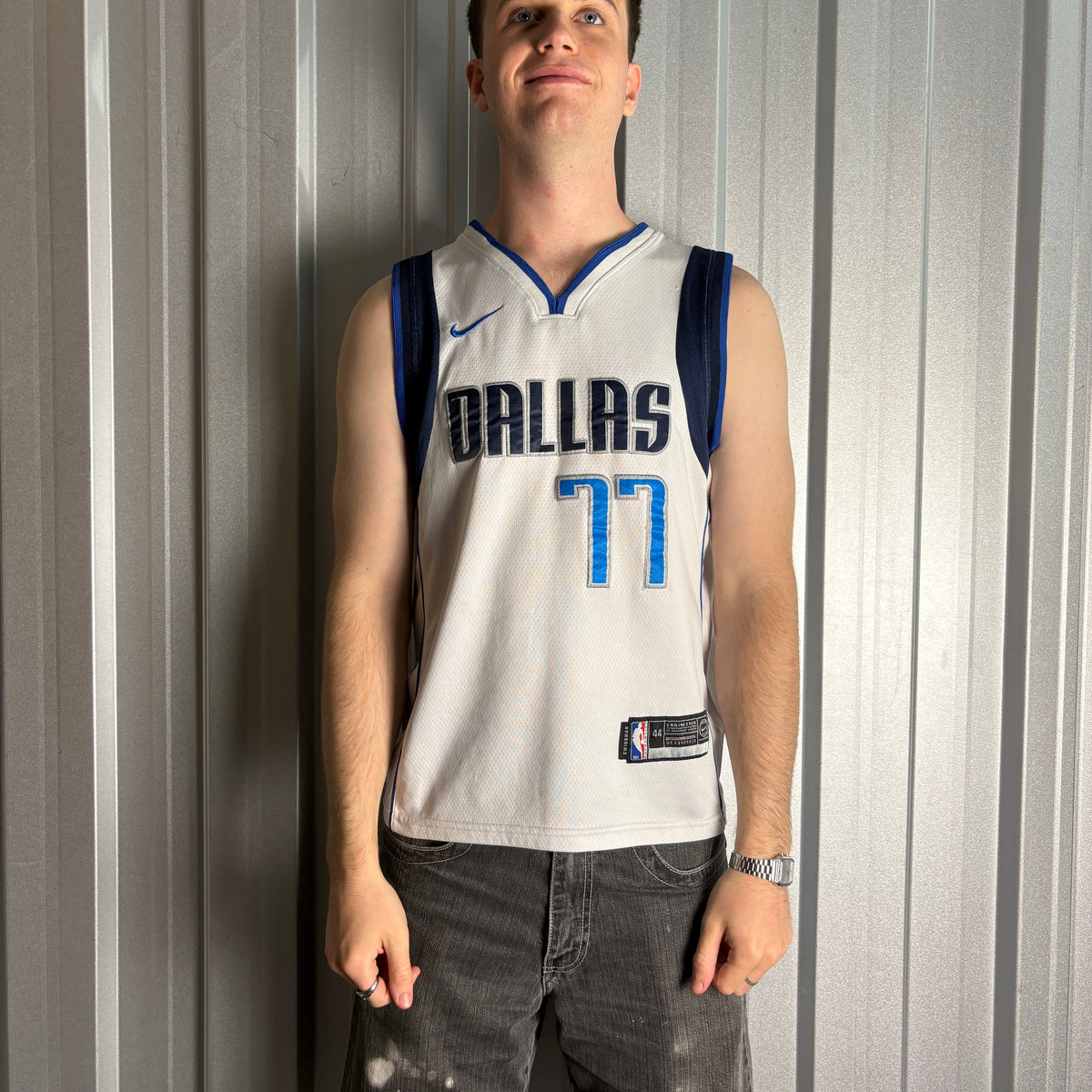 Vintage NBA Mavericks Nike Doncic White Basketball Jersey Shirt Vest - S