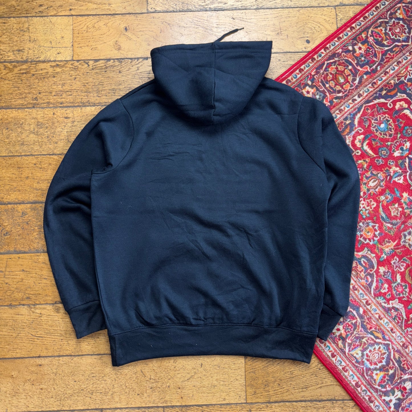 Vintage Realtree Camo Black Hoodie Sweatshirt - L