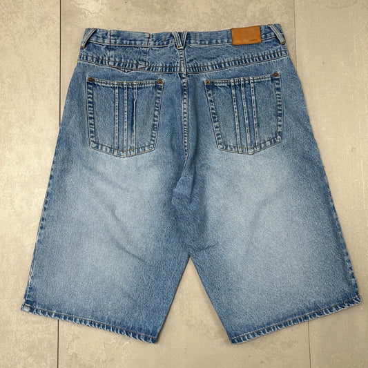Vintage Sean John Embroidered Blue Hip Hop Baggy Shorts Jorts - 39