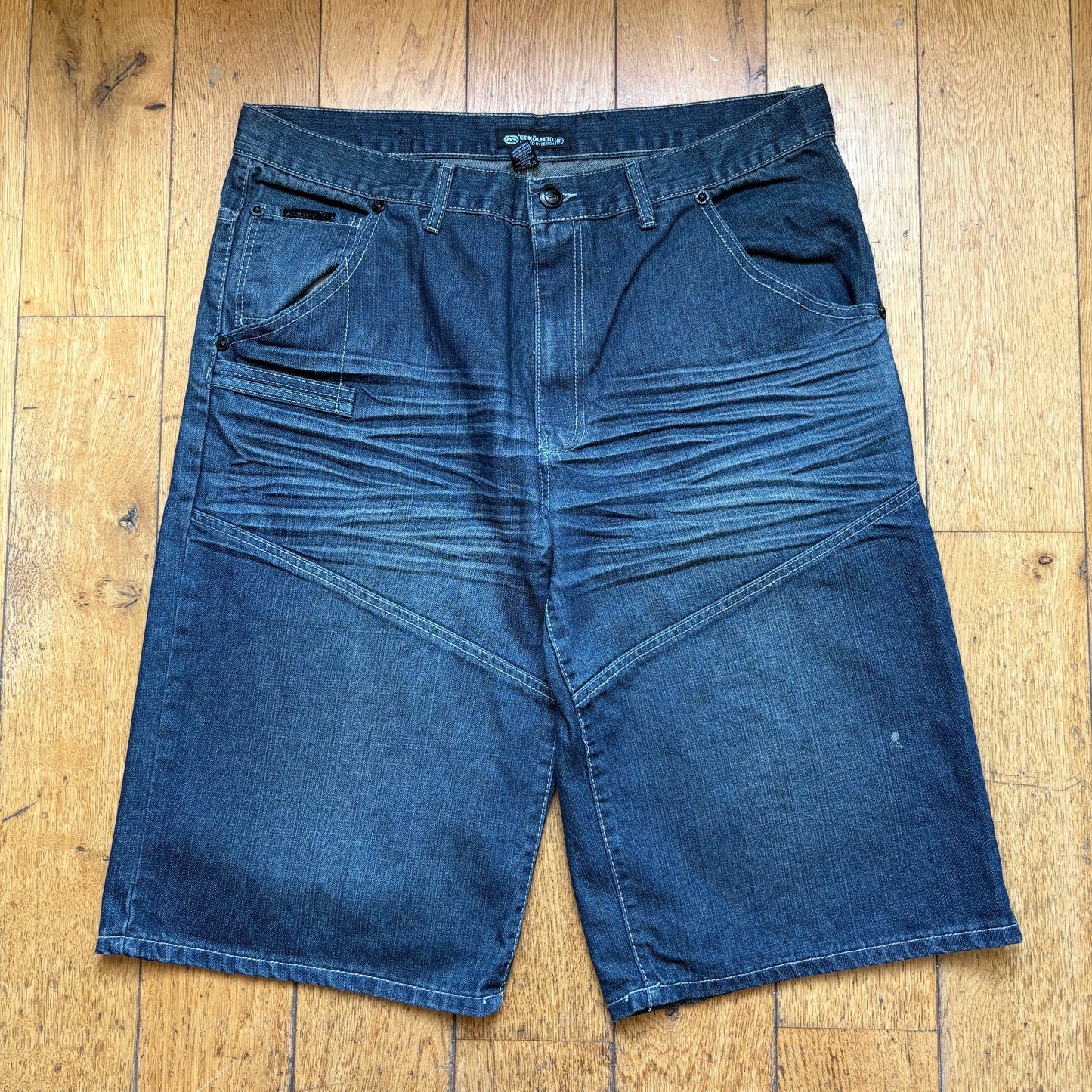Vintage Ecko Unltd Embroidered Hip Blue Hop Baggy Shorts Jorts - 38