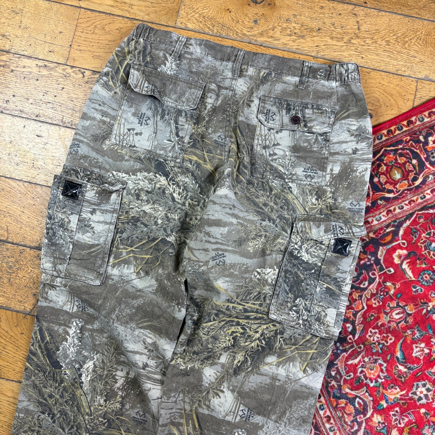 Vintage Real Tree Camo Green Hunting Workwear Trousers - 36