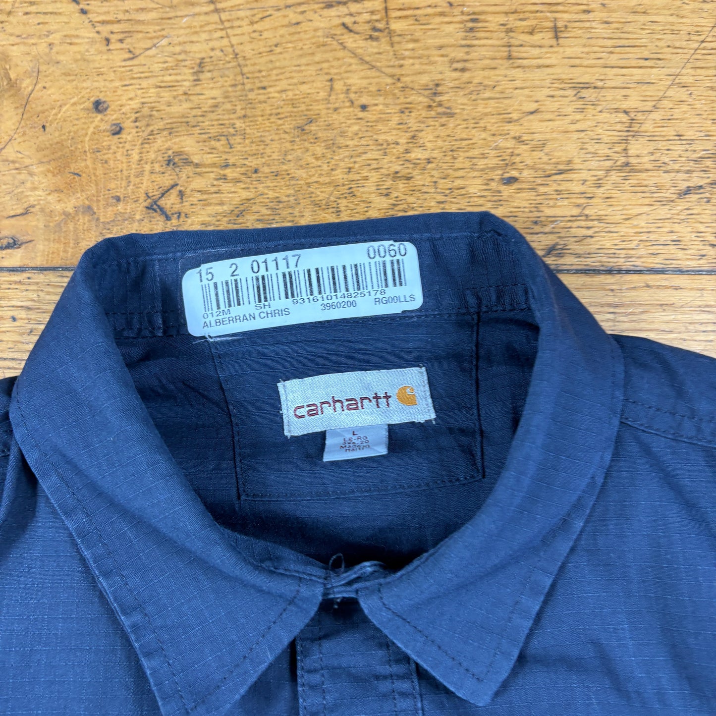 Vintage Carhartt Navy Workwear Shirt - L
