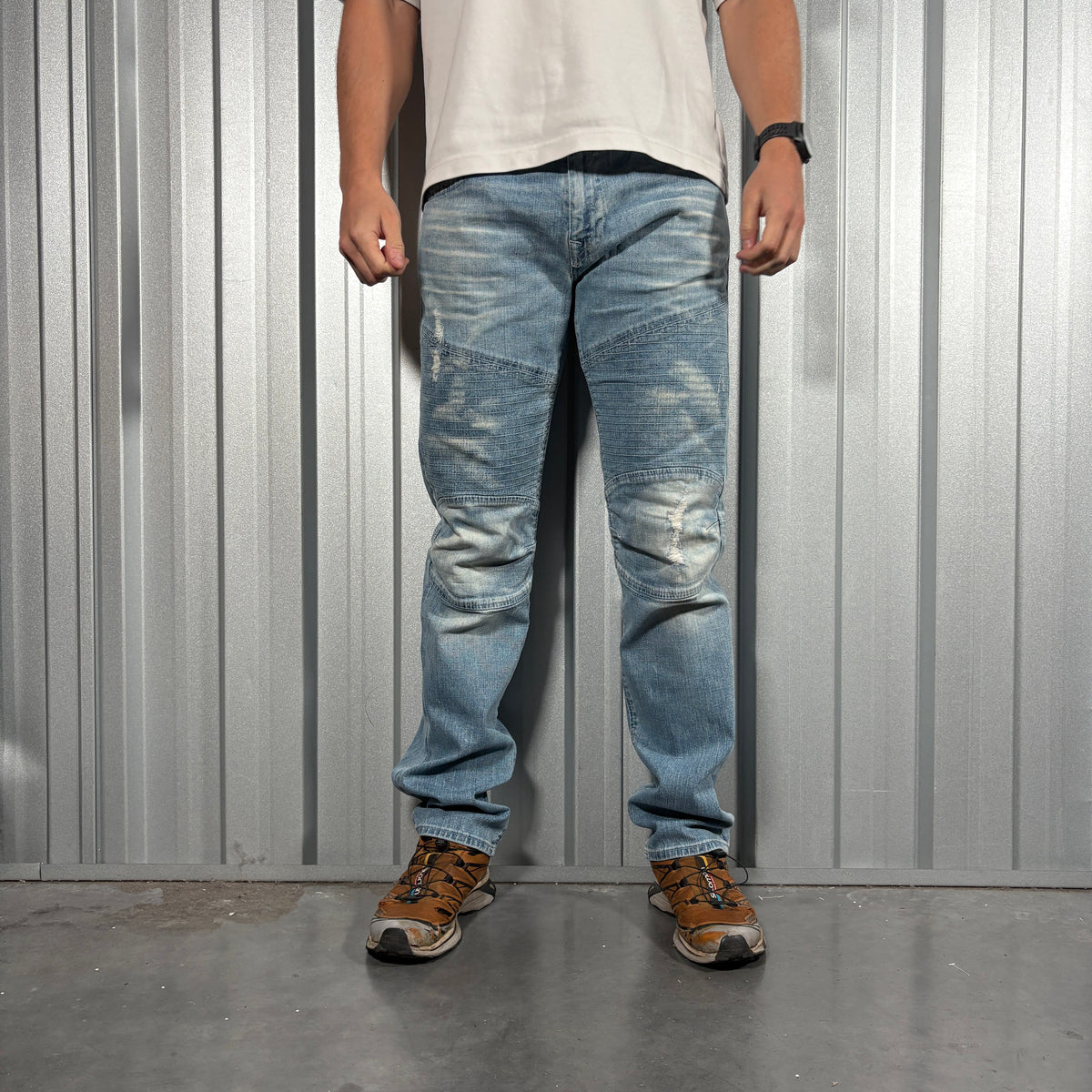 True Religion Y2K Slim Moto Blue Jeans - 33L