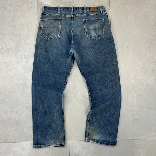 Vintage Wrangler Blue Straight Denim Workwear Jeans - 40