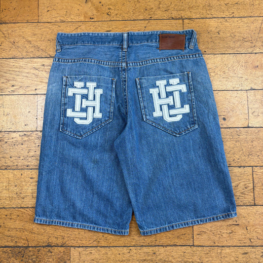 Vintage Ecko UNLTD Embroidered Blue Hip Hop Baggy Shorts Jorts - 38