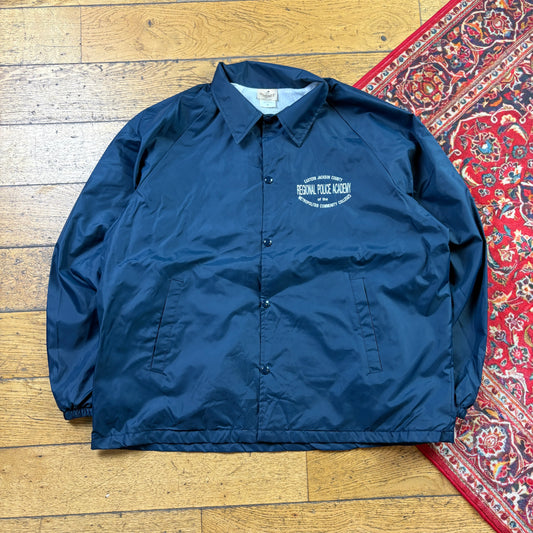 Vintage Navy Nylon Coach Harrington Jacket - XL
