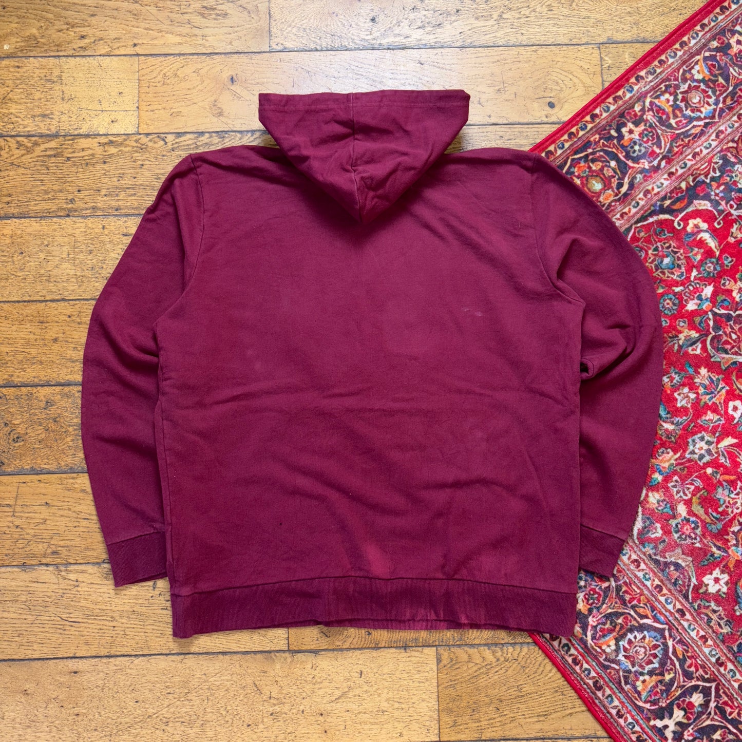 Vintage Oakley Burgundy Hoodie Sweatshirt - 2XL