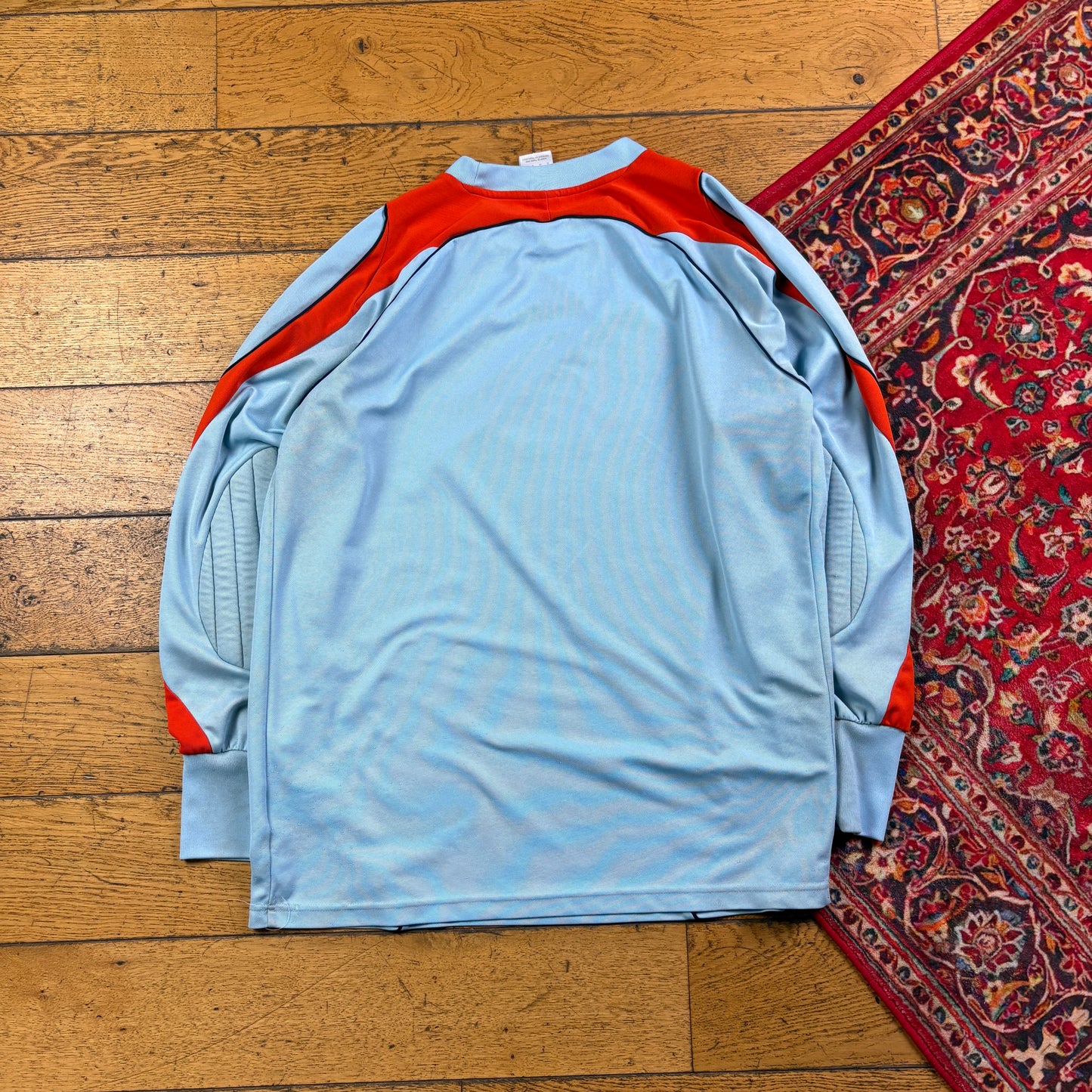 Vintage Adidas Goalkeeper Football Blue Long Sleeve T-Shirt - M