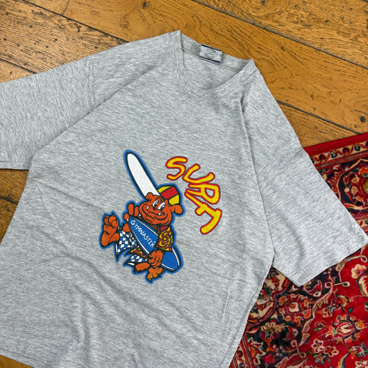 Vintage Grey Surfwear Graphic T-Shirt - S