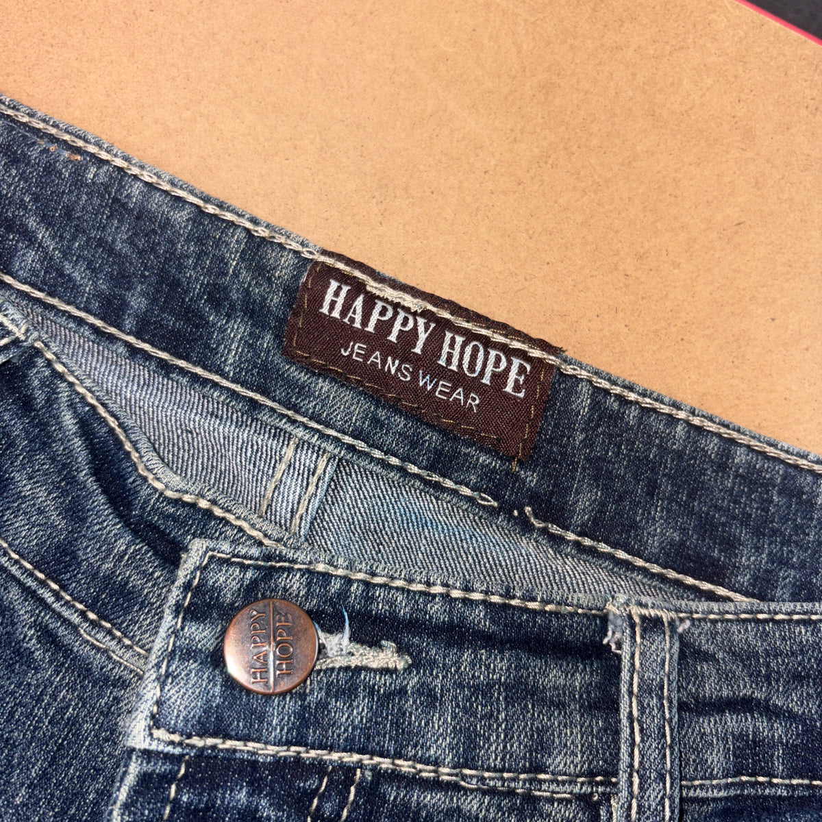 Embroidered Blue Japanese Denim Hip Hop Y2K Bootcut Womens Jeans - 30L