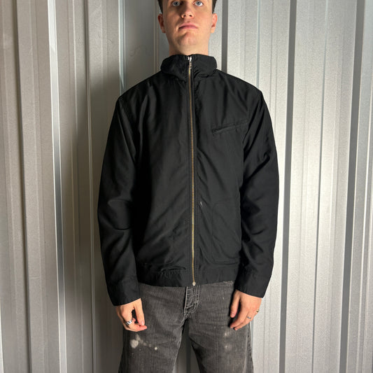 Vintage Quiksilver Black Harrington Smart Casual Surfwear Jacket - L