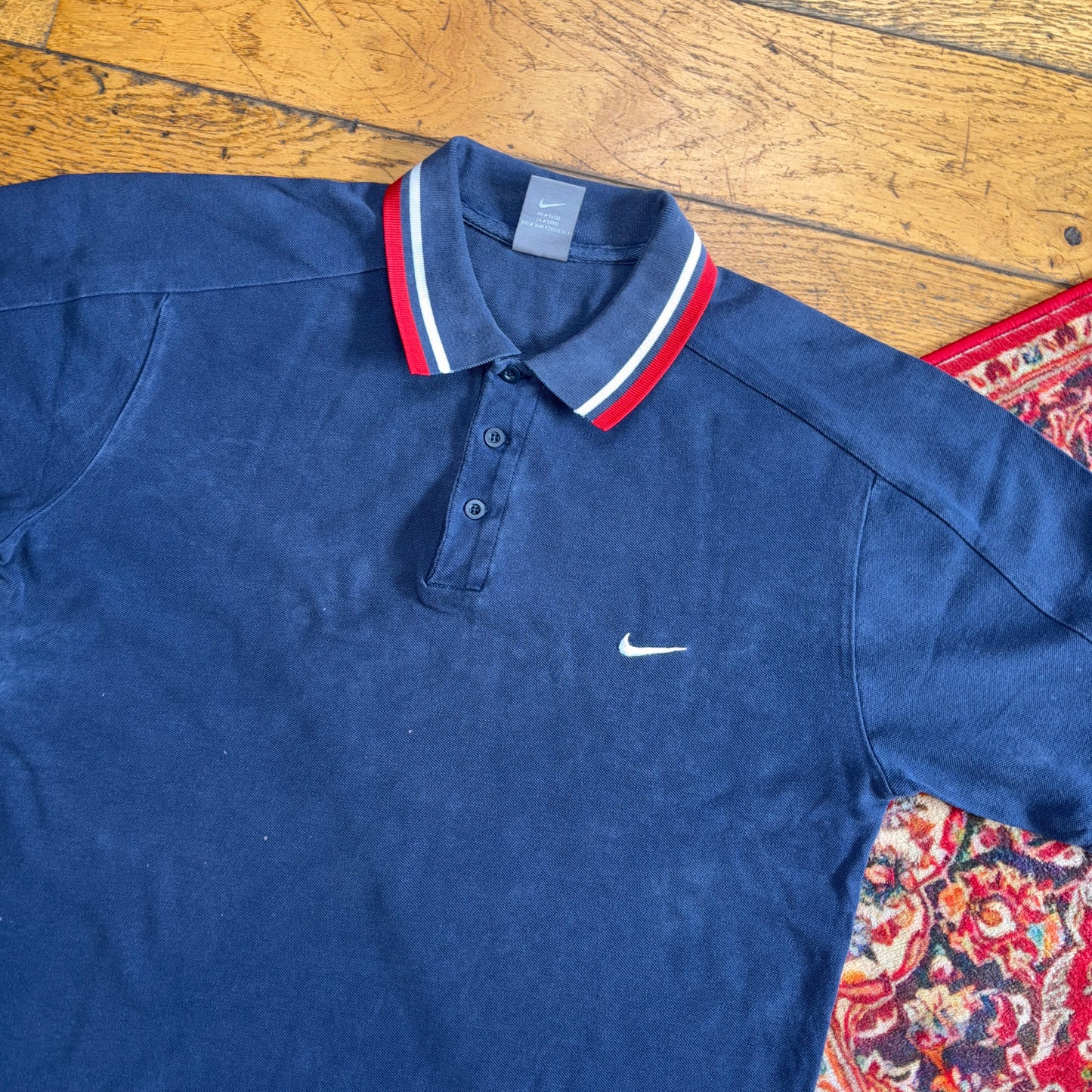 Vintage Nike Navy Y2K Polo Shirt - S