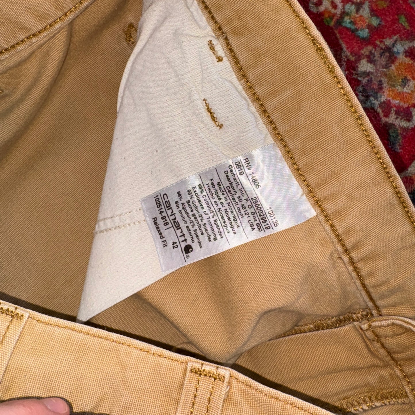 Vintage Carhartt Workwear Baggy Brown Carpenter Shorts - 42