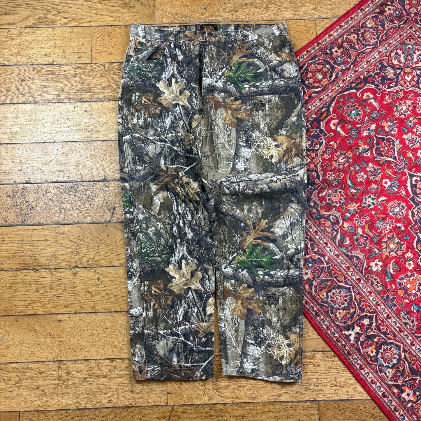Vintage Real Tree Camo Green Hunting Workwear Trousers - 38