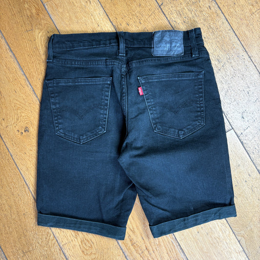Vintage Levis 511 Slim Black Denim Shorts - 31