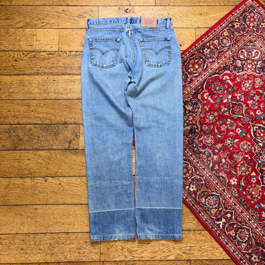Vintage Levis 517 Straight Blue Denim Jeans - 34L