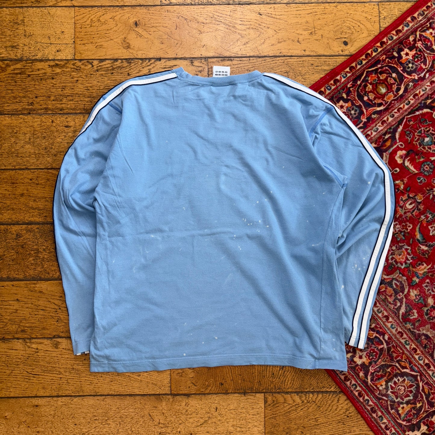 Vintage Adidas Blue Long Sleeve Embroidered Graphic T-Shirt - M