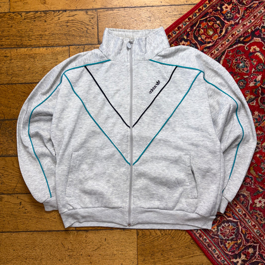 Vintage 90s Adidas Grey Embroidered Sweatshirt - M