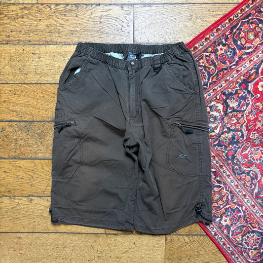Vintage Oakley Brown Hiking Gorpcore Cargo Shorts - L