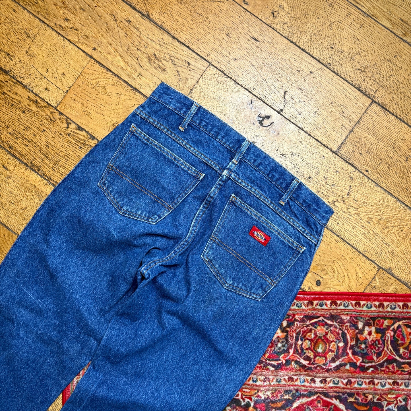 Vintage Dickies Workwear Carpenter Baggy Blue Jeans - 33R