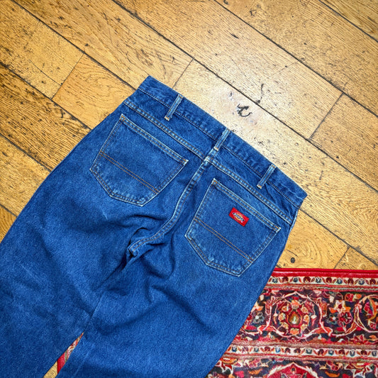 Vintage Dickies Workwear Carpenter Baggy Blue Jeans - 33R