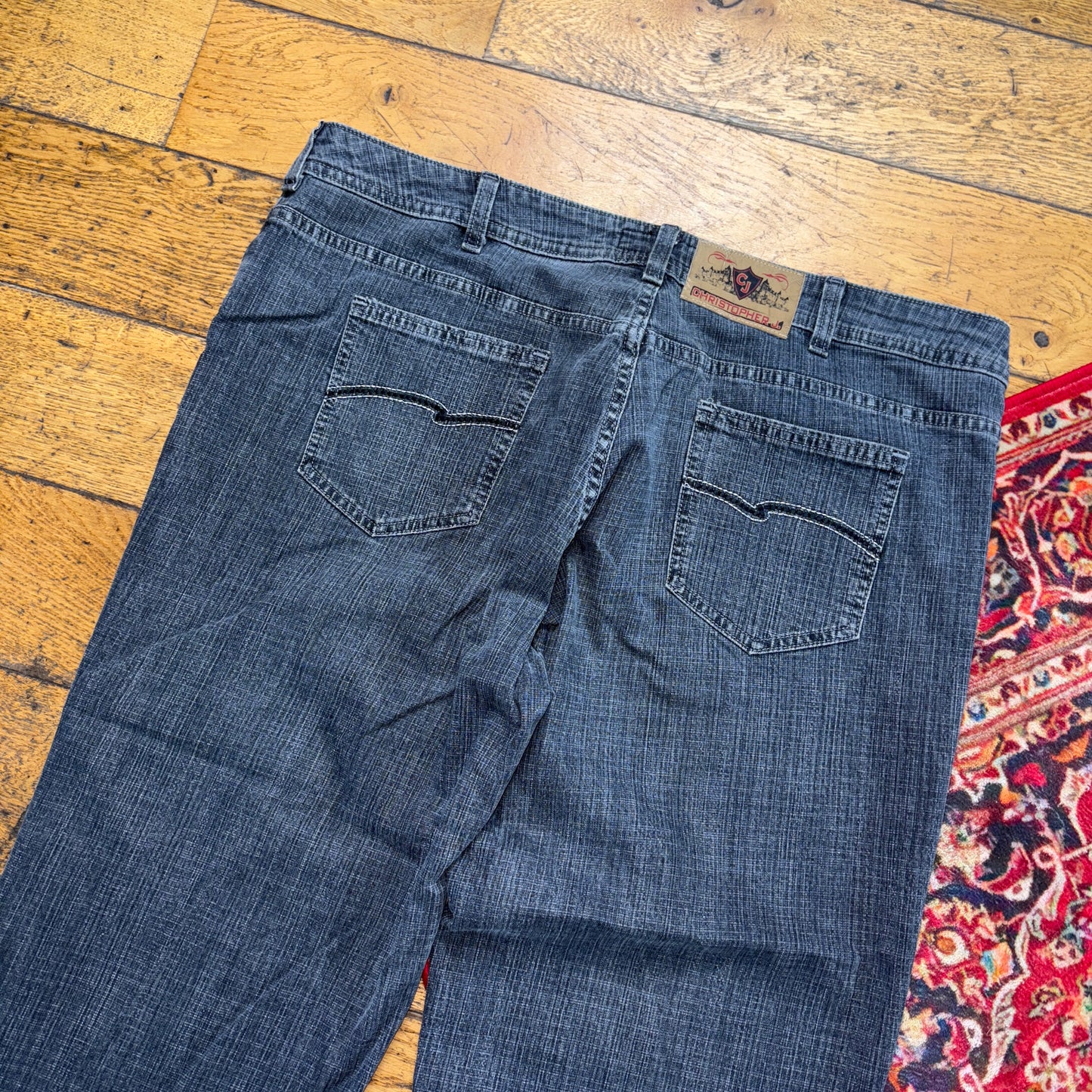 Vintage Grey Denim Shorts - 40