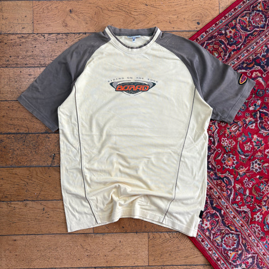 Vintage ASICS Surfwear Yellow Raglan Y2K T-Shirt - L