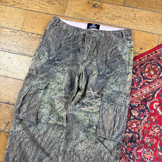 Vintage Real Tree Camo Green Hunting Workwear Trousers - Size 12