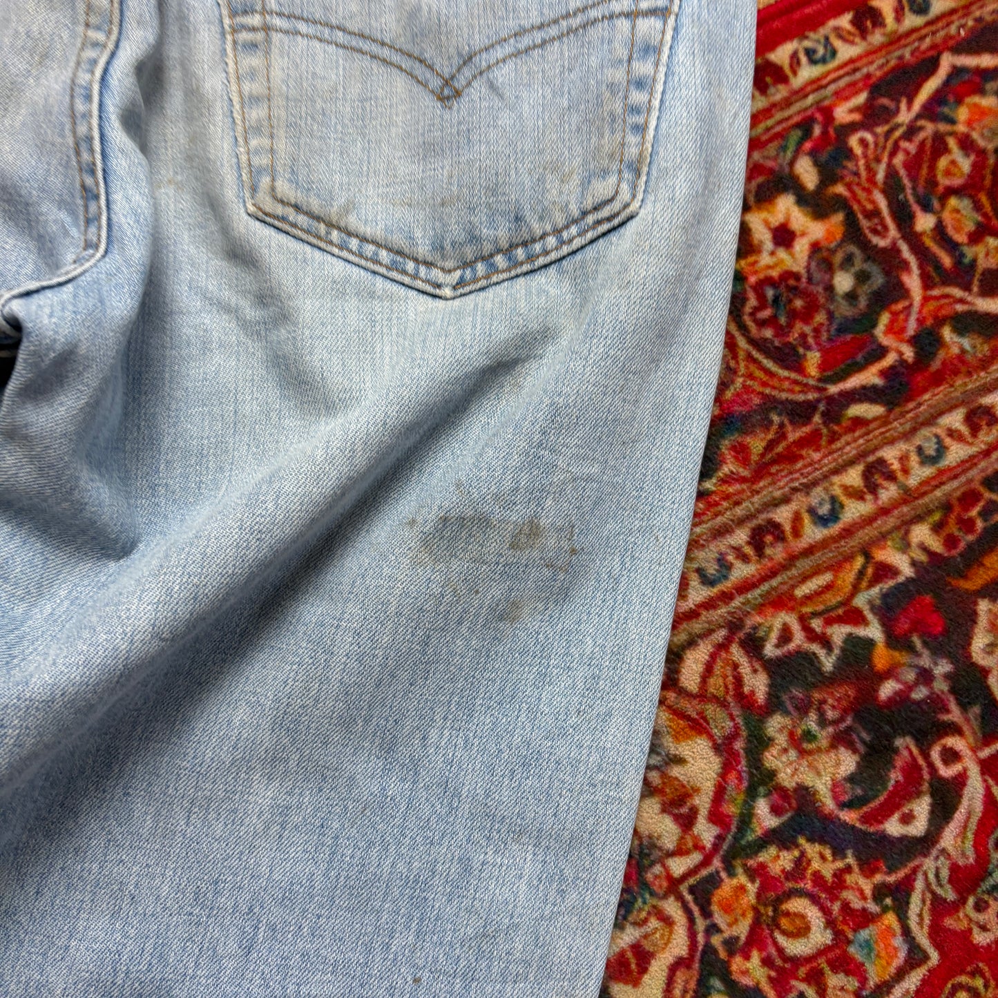 Vintage Levis 501 Straight Blue Denim Jeans - 32R